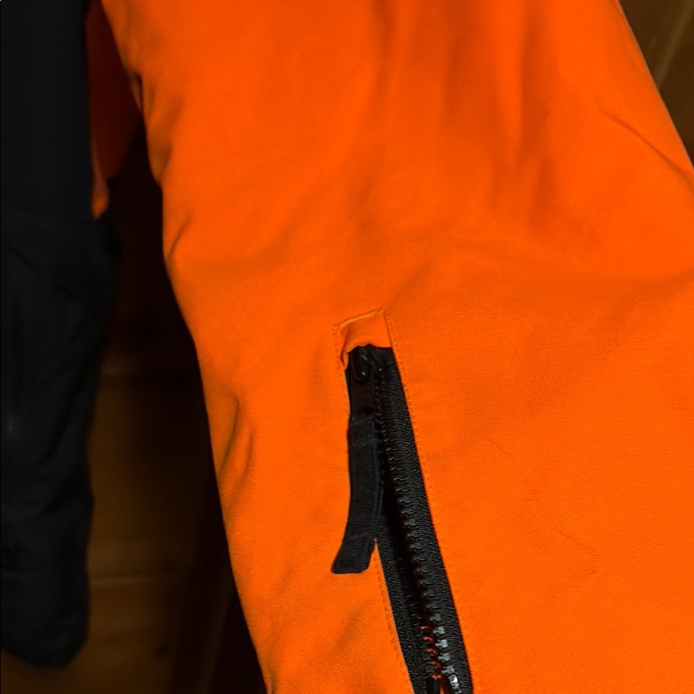 686 Men's Black and Bright Orange Ski Jacket with Hood - Picture 4 of 8